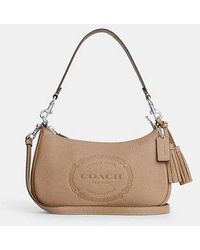 COACH - Teri Shoulder Bag With Coach Heritage - Lyst