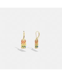 coach rose quartz earrings