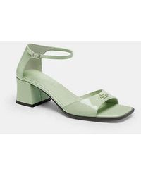 COACH - Block Heel Sandal - Lyst