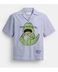 COACH - Camicia Button-Up A Maniche Corte - Lyst