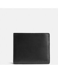 COACH Cartera compacta para documentos de identidad - Negro