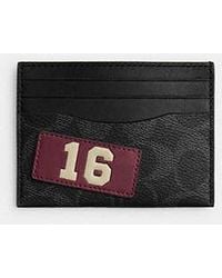 COACH - Flat Card Case With Stickers - Lyst