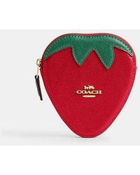 COACH - Strawberry Coin Case - Lyst