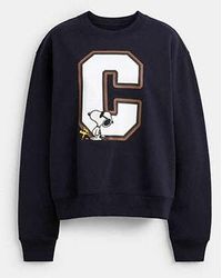 COACH - Coach X Peanuts Snoopy Classic Crewneck Sweatshirt - Lyst