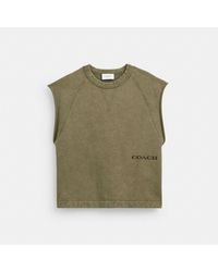 COACH - Sleeveless Garment Dye Crewneck - Lyst