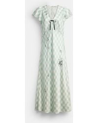 COACH - Brain Dead Embroidered Gingham Dress - Lyst
