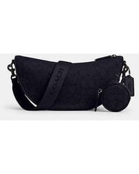 COACH - Bolso bandolera suave Hall en jacquard de firma - Lyst