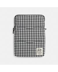 COACH - Topia Loop Laptop Sleeve With Wavy Quilting In Gingham - Lyst
