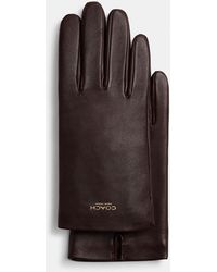 COACH - Leather Tech Gloves - Lyst