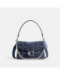 COACH - Chain Tabby Shoulder Bag In Signature Denim - Lyst