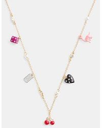 COACH - Mini Heart And Dice Charm Necklace - Lyst