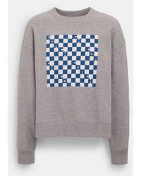 COACH - Checkerboard Crewneck Sweatshirt - Lyst