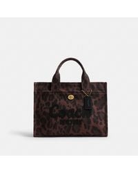 COACH - Cargo Tote Bag With Leopard Print - Lyst
