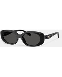 COACH - Quilted Oval Rectangle Sunglasses - Lyst