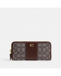 COACH - Essential Slim Accordion Zip Wallet In Signature Jacquard - Lyst