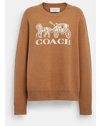 COACH - Rundhalssweater mit "Horse and Carriage"-Design - Lyst