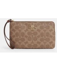 COACH - Large Corner Zip Wristlet - Lyst