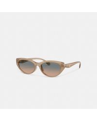COACH - C Hardware Oval Cat Eye Sunglasses - Lyst