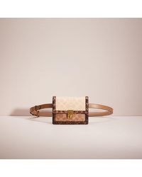 COACH - Restored Hutton Belt Bag In Blocked Signature Canvas With Snakeskin Detail - Lyst