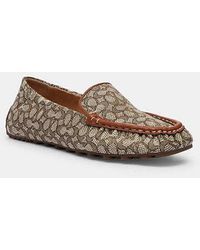 COACH - Ronnie Loafer - Brown, Size 10 | Signature Jacquard - Lyst