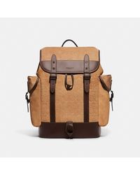 COACH Hitch Backpack In Signature Suede - Multicolor