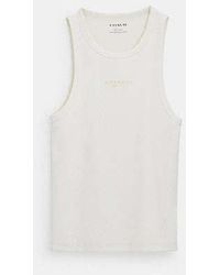 COACH - New York Ribbed Tank Top - Lyst