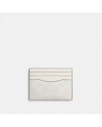 COACH - Card Case In Signature Canvas - Lyst
