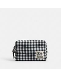 COACH - Topia Loop Pouch In Recycled Polyester With Gingham Pattern - Lyst