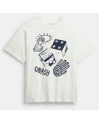 COACH - Dice Collage Relaxed T-Shirt - Lyst
