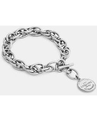 COACH - Statement Coin Chain Bracelet - Lyst