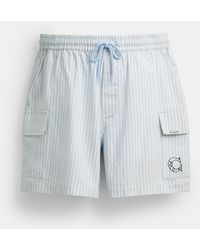 COACH - Brain Dead Striped Camp Shorts - Lyst