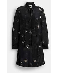 COACH - Long Sleeve Star Dress - Lyst