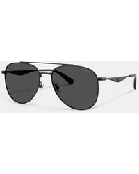 COACH - C Hardware Metal Pilot Sunglasses - Lyst