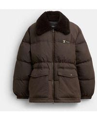 COACH - Mid Length Puffer Jacket - Lyst