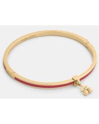 COACH - Cherry Charm Enamel Thin Hinged Bangle - Lyst