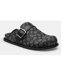 COACH - Buckle Clog In Signature Jacquard - Lyst
