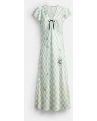 COACH - Brain Dead Embroidered Gingham Dress - Lyst