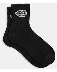 COACH - Soho Quarter Crew Socks - Lyst