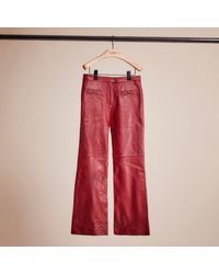 COACH - Restored Leather Pant - Lyst