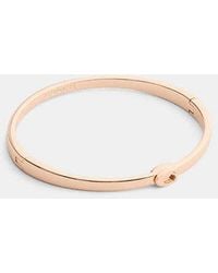 COACH - Thin Signature Hinged Bangle - Lyst
