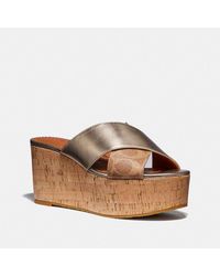 coach platform sandals