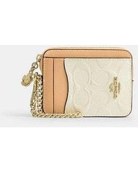 COACH - Zip Card Case With Charm - Lyst