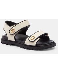 COACH - Brynn Canvas Sandal (Chalk/) Sandals - Lyst