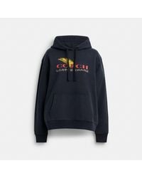 COACH Tonal Sherpa Zip Hoodie In Recycled Polyester in Black