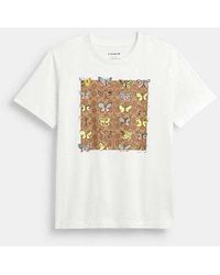 COACH - Camiseta clásica de corte cuadrado de firma - Lyst