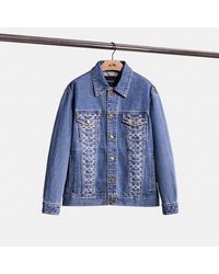 COACH - Restored Oversized Signature Denim Jacket - Lyst