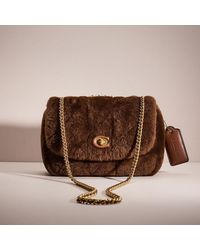 COACH - Restored Pillow Madison Shoulder Bag In Shearling With Quilting - Lyst