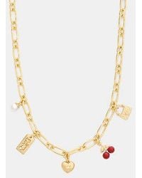 COACH - Cherry And Heart Charm Necklace - Lyst