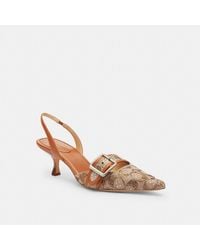 COACH - Margot Slingback In Crystal Signature Jacquard - Lyst