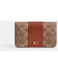 COACH - Tarjetero Essential Slim En Lona De Firma - Lyst